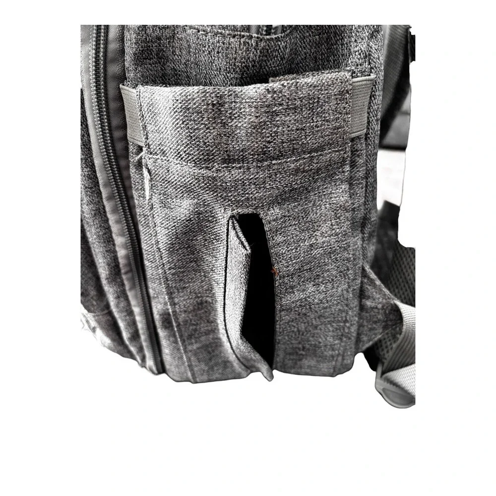 Ruvalino Diaper Bag Backpack Gray Gender Neutral Multi Pocket Compartments YW168
